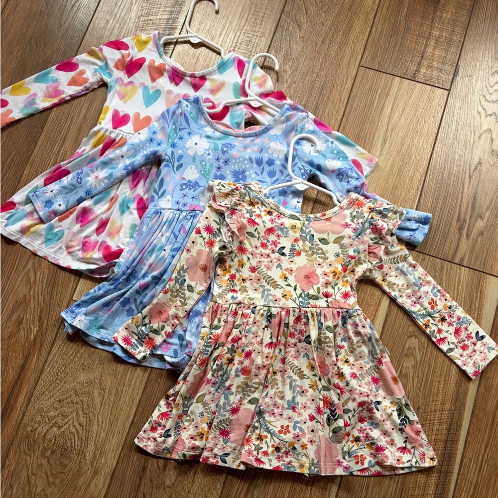 Little Sleepies 18-24 Months | Lot of 3 Skater Dresses with Bodysuits